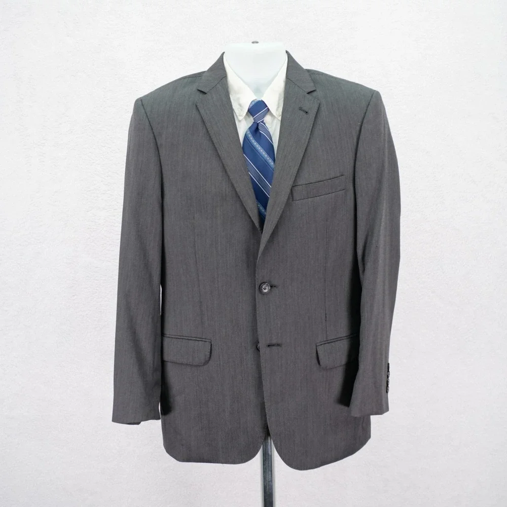 Joseph Jos A Bank Wool Gray Check Blazer 36S‎ Tagged 38R Probaly A Slim Fit 38R